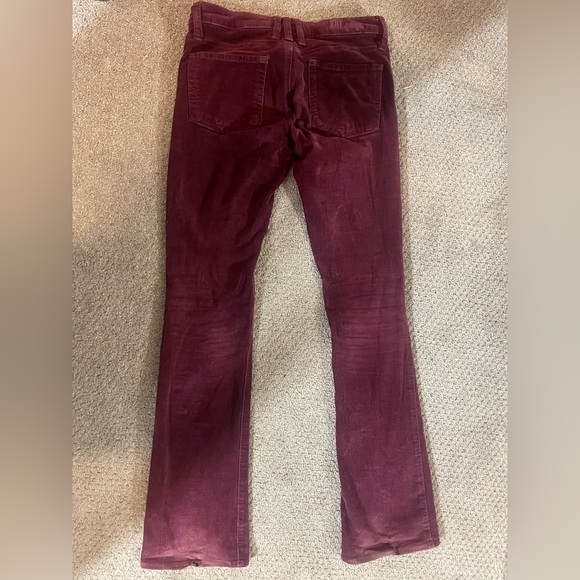 Kut from the Kloth Farrah Baby Bootcut Burgundy/Maroon Corduroy Pants - Picture 3 of 7